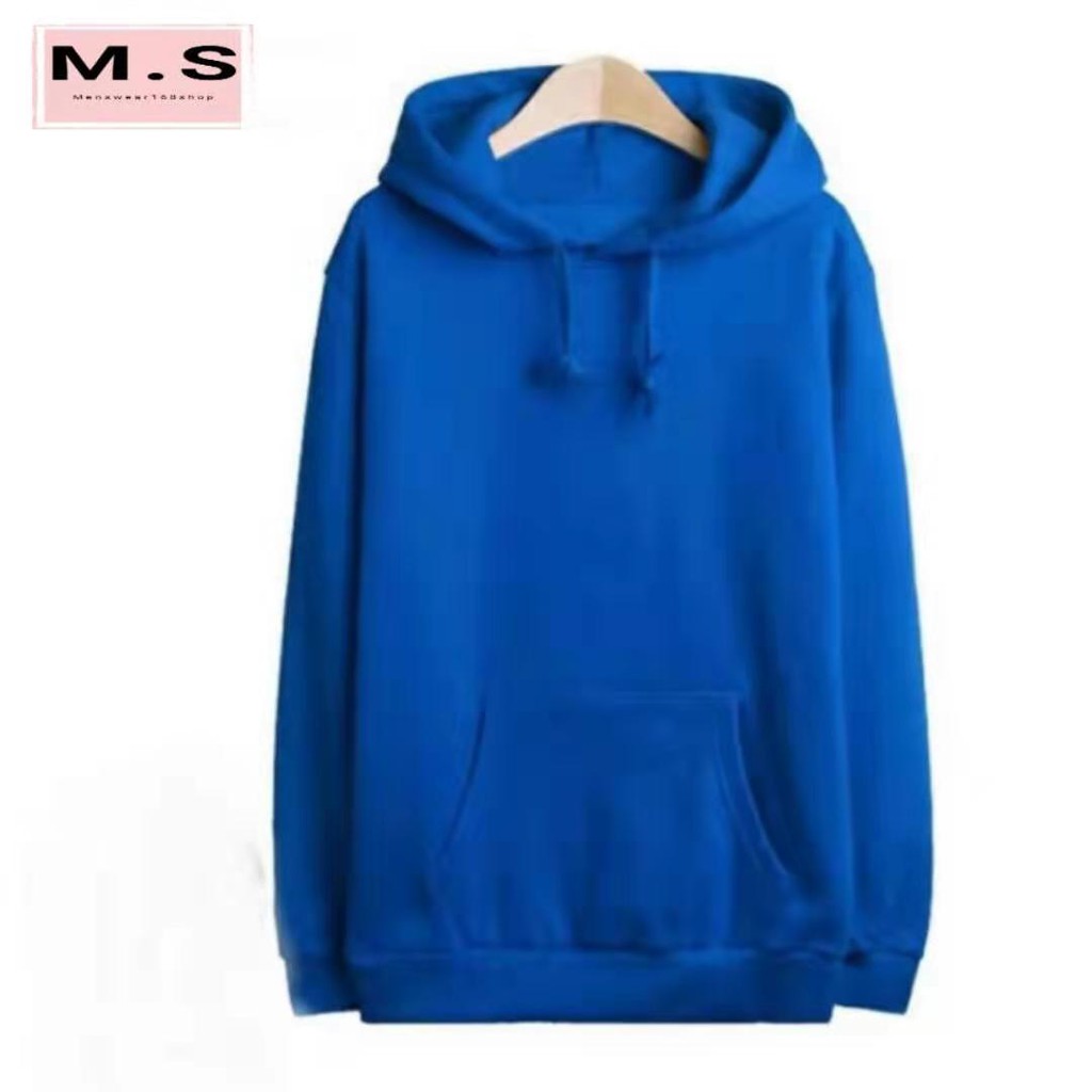 royal blue plain hoodie