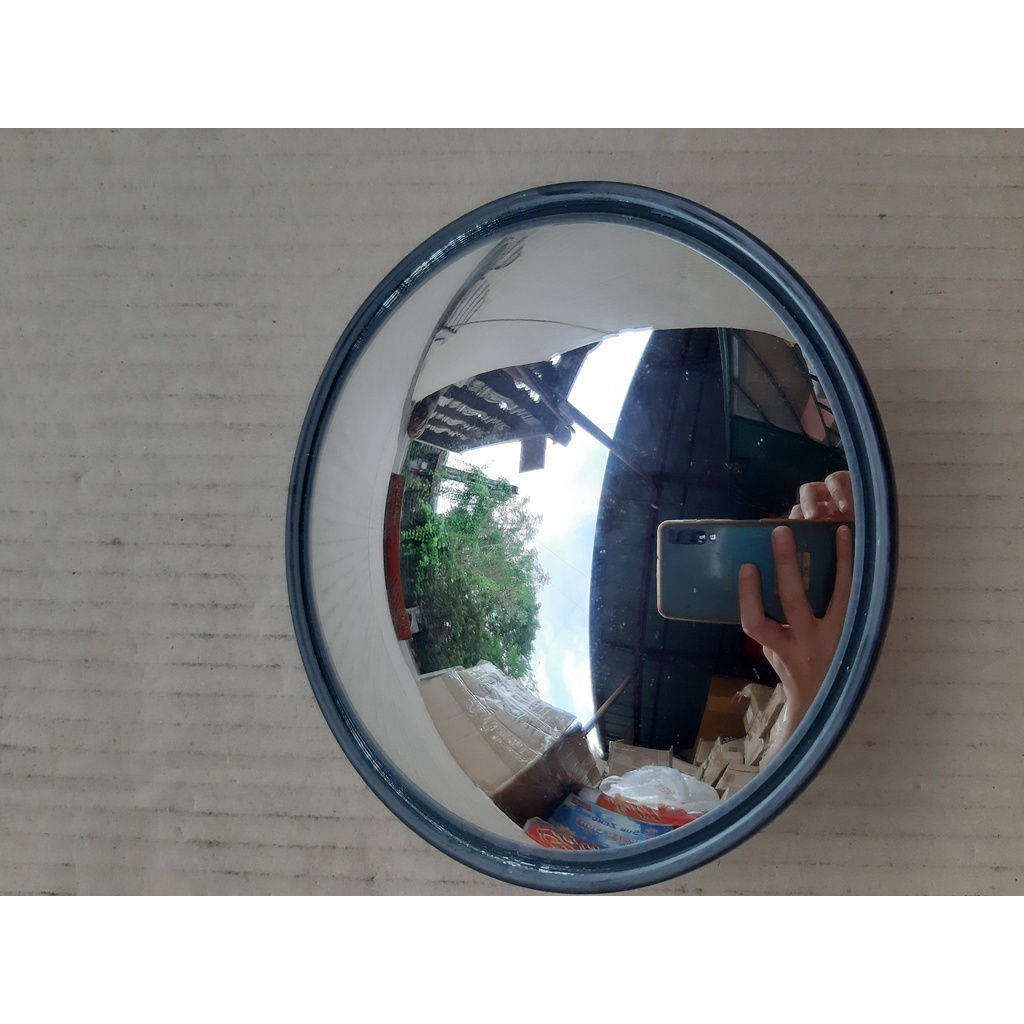 Round Convex Bumper View Mirror 5 3/4 inches Clamp Type Ball Mirror