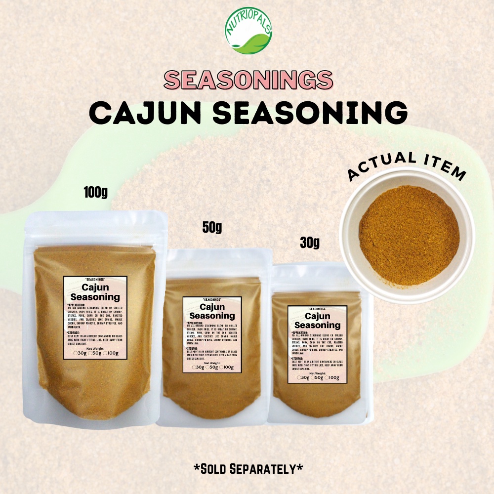 CAJUN SEASONING (Herbs, Spices and Seasonings) ZIPLOCK POUCH 30g, 50g