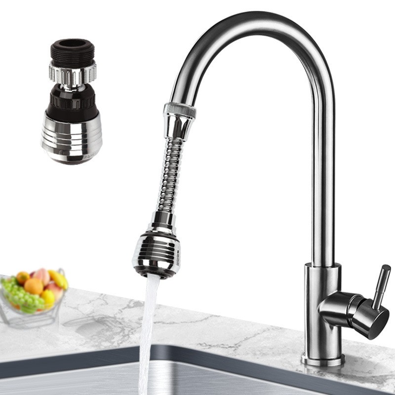 Watersaving Filter Mesh Mouth Faucet Bubbler 360° Rotating Extension
