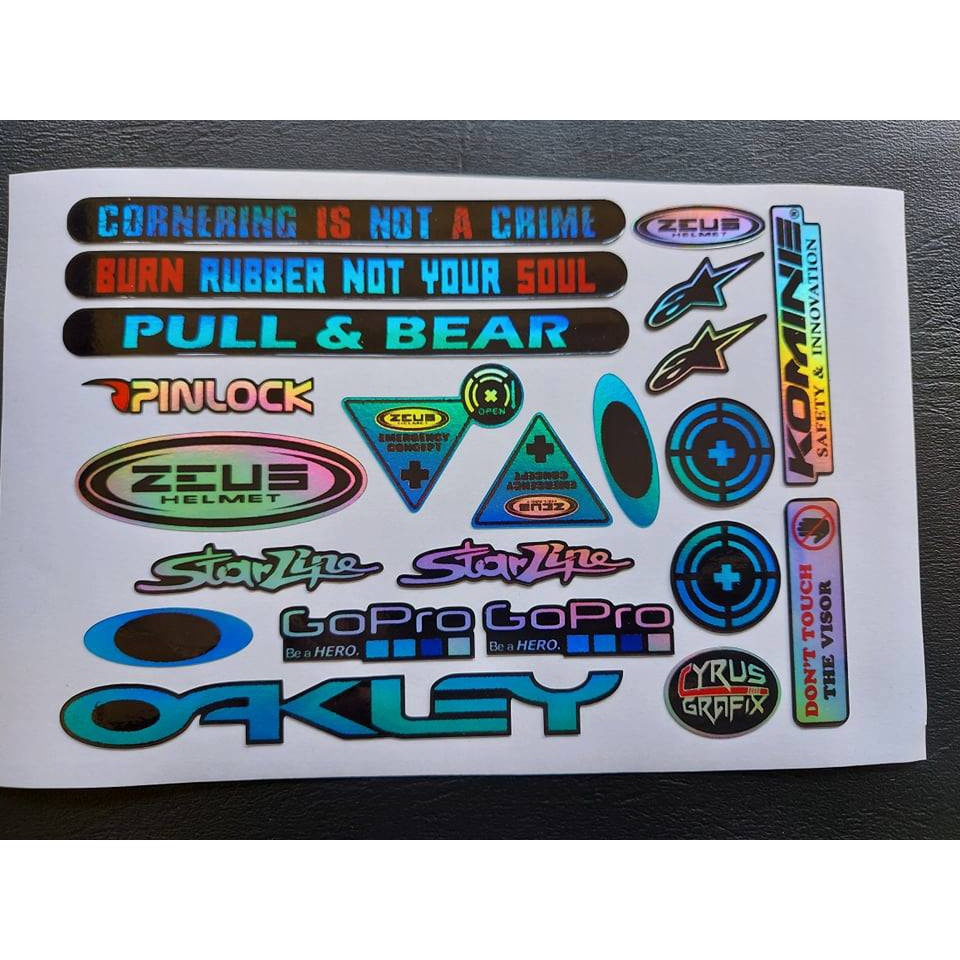ZEUS HOLOGRAPHIC HELMET VISOR DECALS Shopee Philippines