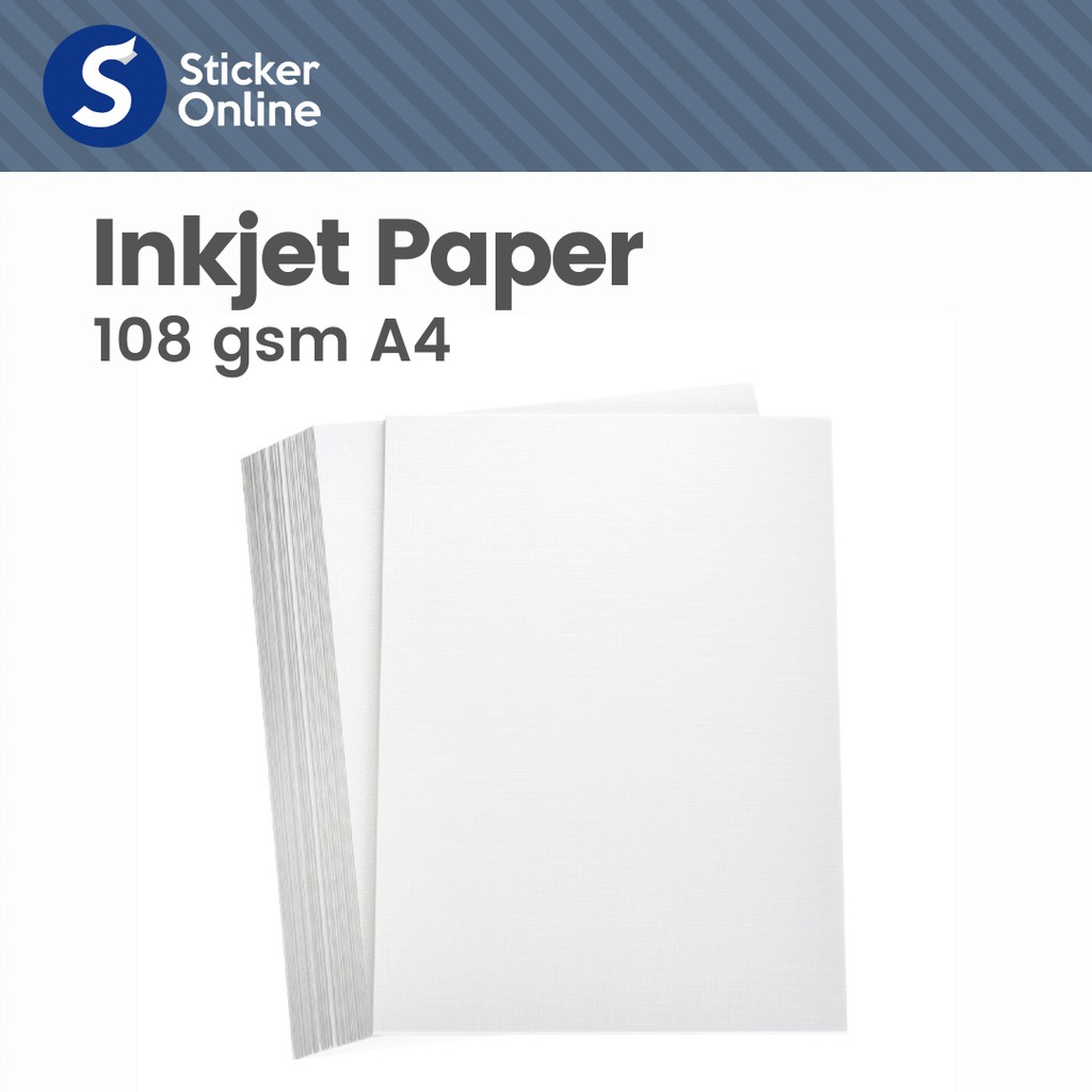 Inkjet Paper 108gsm A4 Size For All Types Of Inkjet Printers 100 Sheets