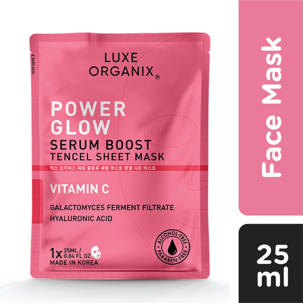 LUXE ORGANIX Power Glow Serum Boost Sheet Mask 25ml Shopee Philippines