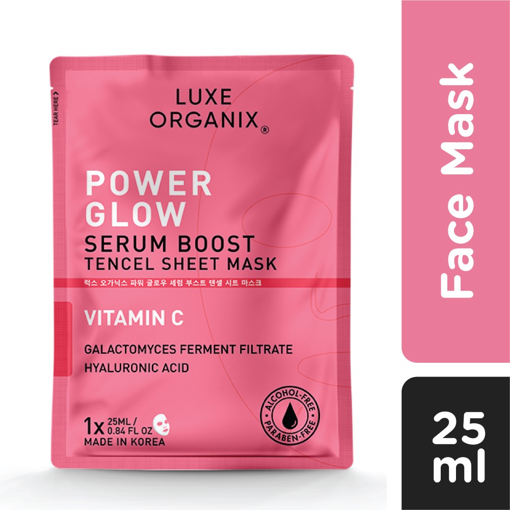 LUXE ORGANIX Power Glow Serum Boost Sheet Mask Ml Shopee Philippines