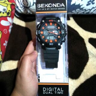 sekonda digital dual time watch