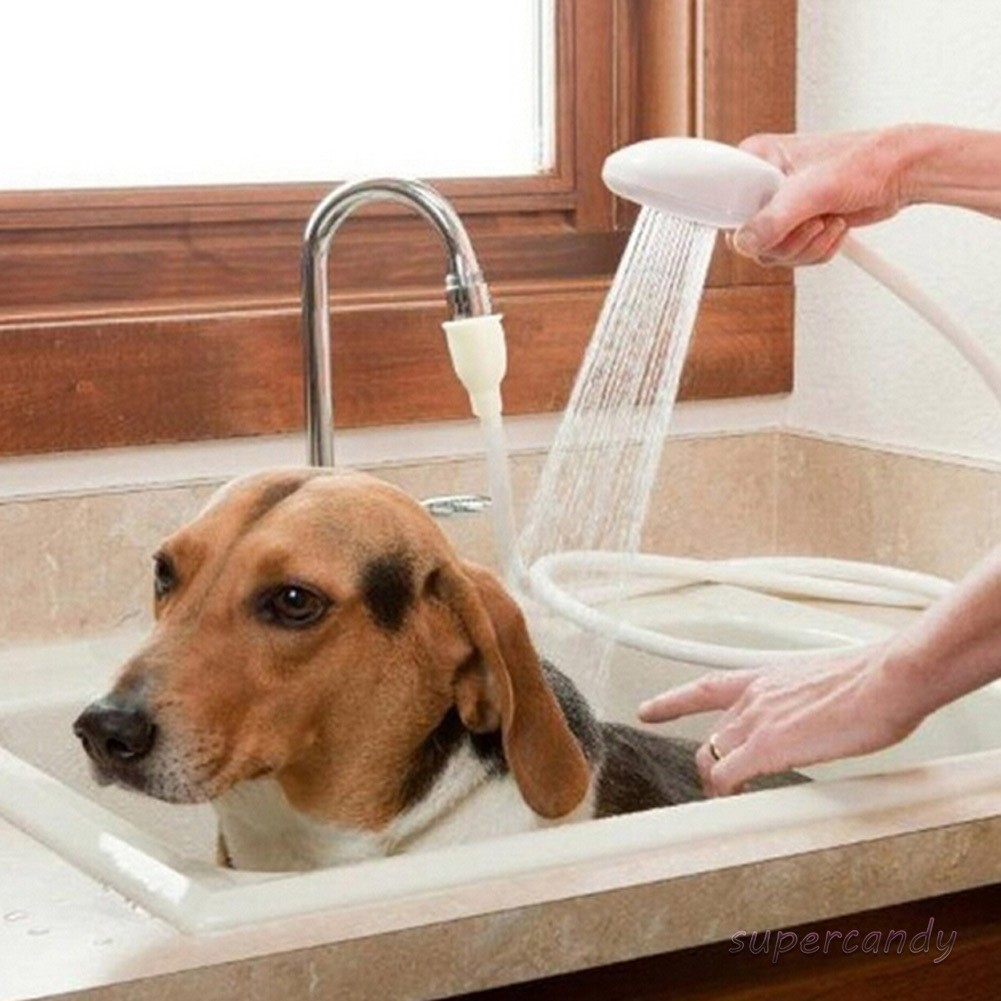 Pet Shower Sprayer Slip On Hose Portable Shower Head Dog ...