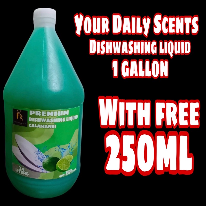 Dishwashing Liquid Calamansi Scents 1Gallon with (FREE 250ml) Shopee