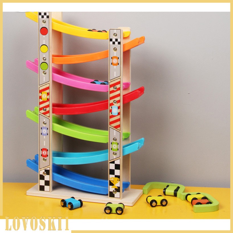 wooden race track for toy cars