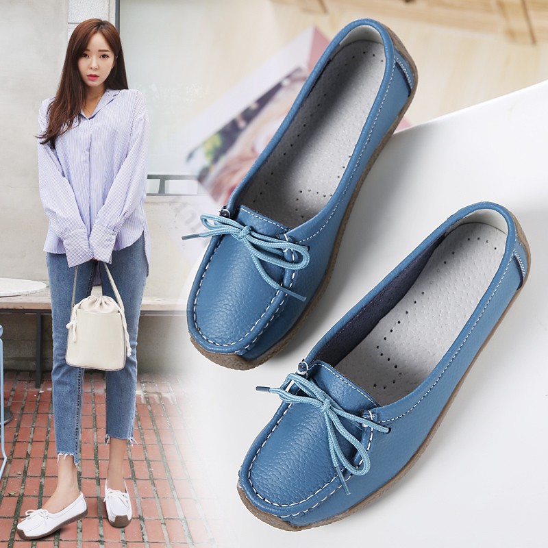 Fashion Comfort Ballerina Flat Shoes Women Suede Leather Slip On Loafers  Flat Ladies Moccains Fringe Shoes | Shopee Philippines