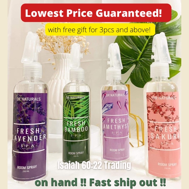 DR Naturals Room Spray Disinfectant Air Freshener Linen Spray / Fresh