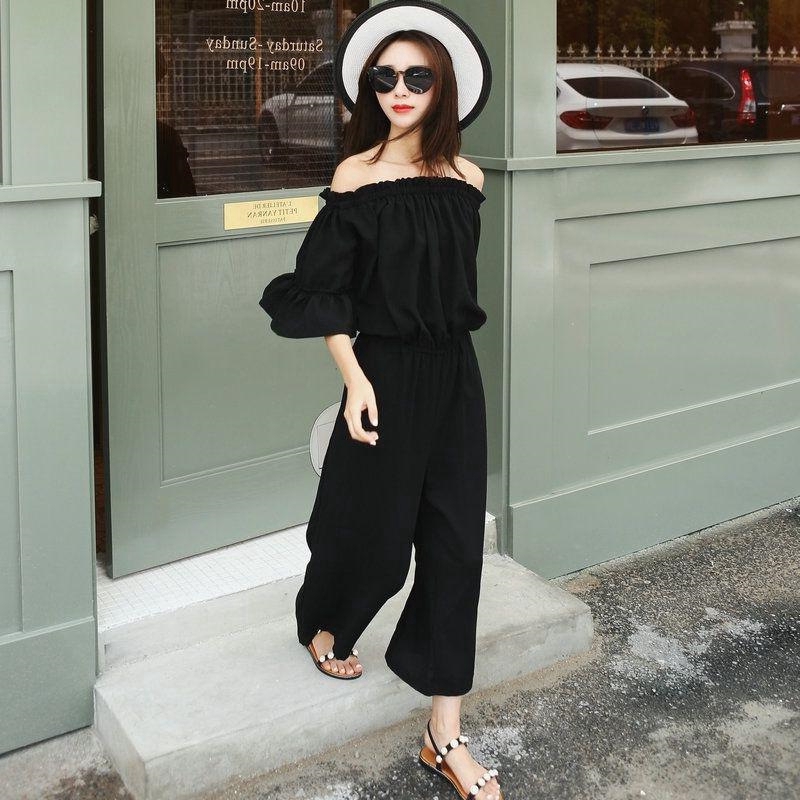 black jumpsuit loose