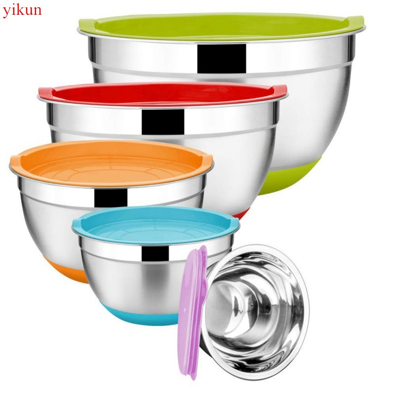 304 Stainless Steel Mixing Bowls 10 inch 26 cm Bake Bowl Mixing Bowls Stainless Steel Baking Bowl 1 Pack Stainless Steel Mixing Bowls Metal Mixing Bowls 
