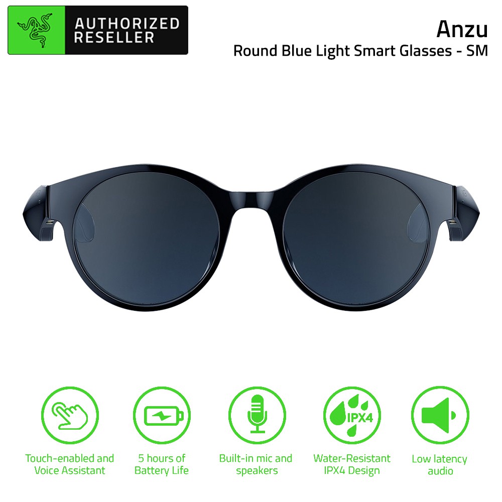 Razer Anzu Smart Glasses Lifestyle Eyewear with Builtin Headphones for Immersive Audio Shopee