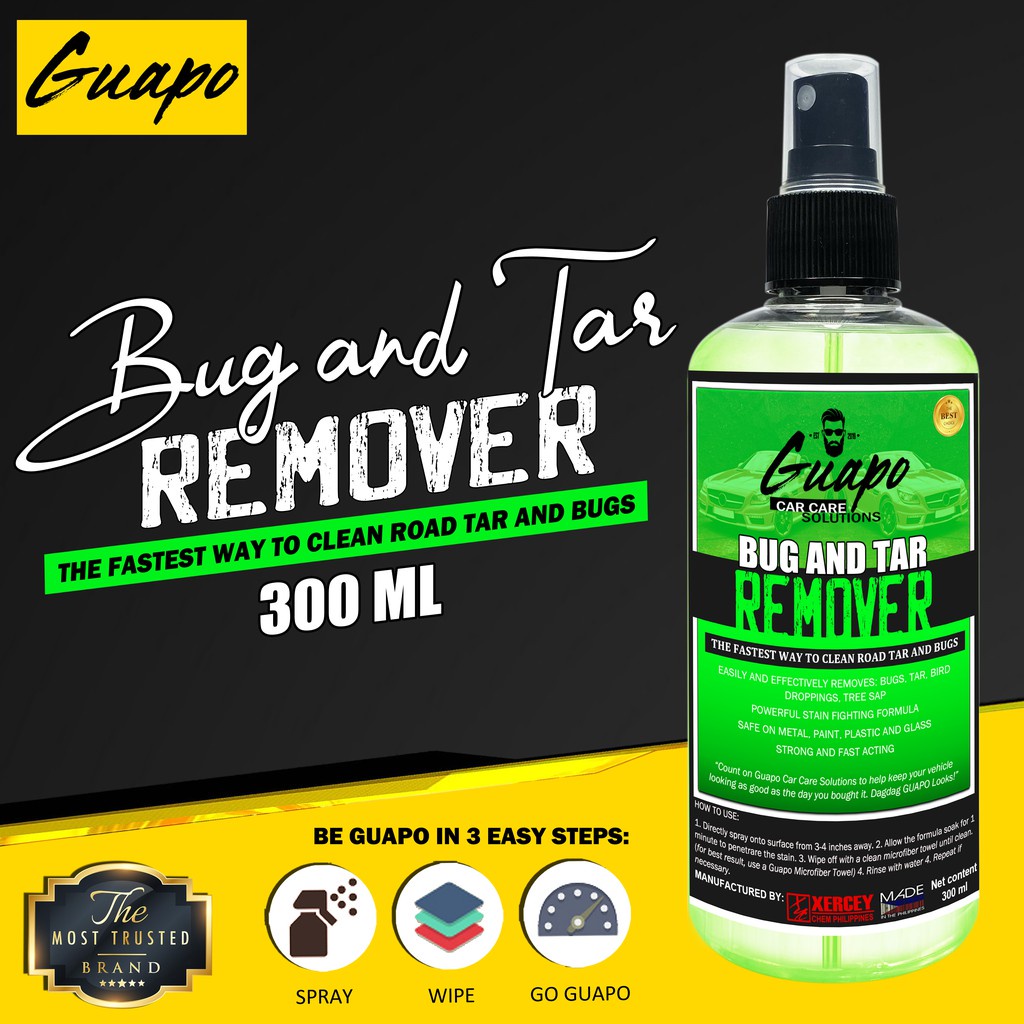 Guapo Car Care Bug and Tar Remover Asphalt Remover Road Tar Remover Bug