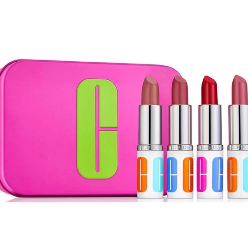 CLINIQUE Lipstick with Primer / Plenty Of Pop Lipstick Set Shopee