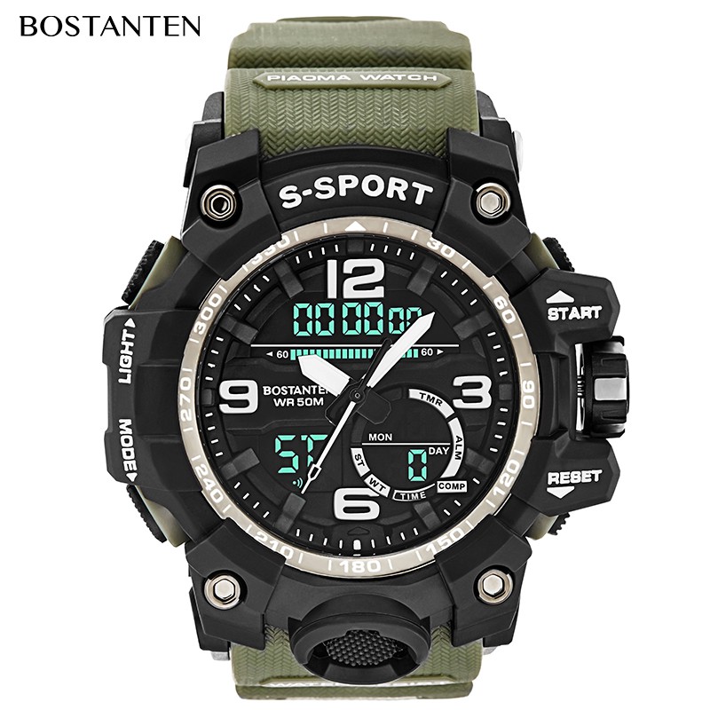 Bostanten Men's New Waterproof Shockproof Shock Alarm Sports Watch ...