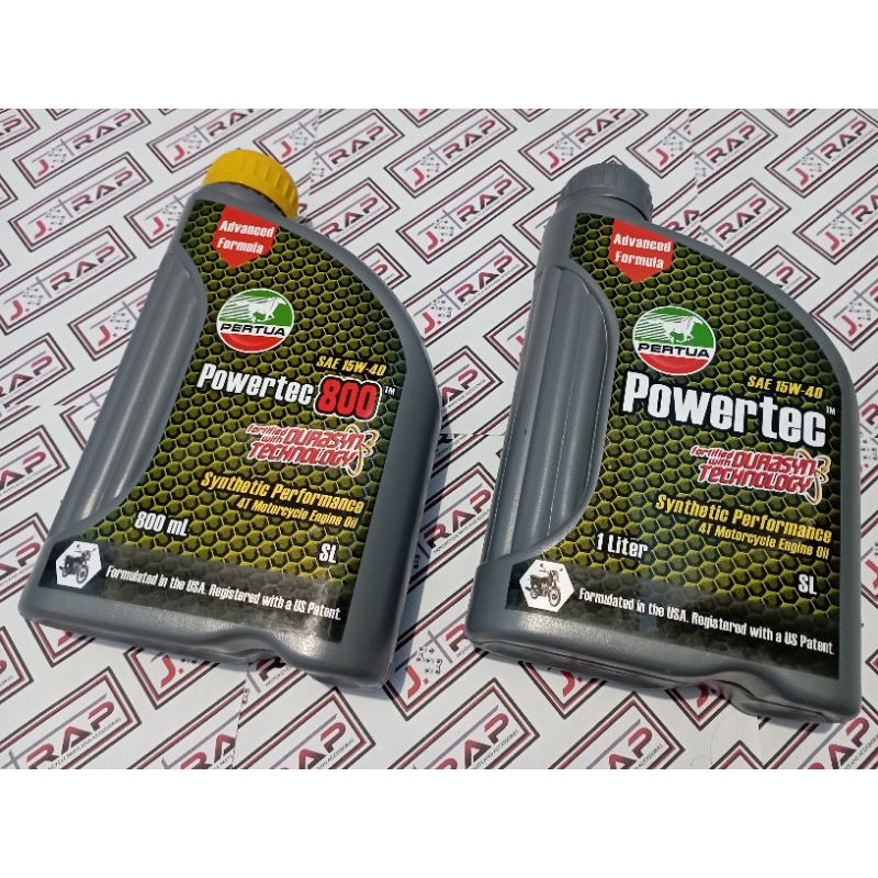Pertua Powertec Engine Oil 800ML / 1 Liter Shopee Philippines