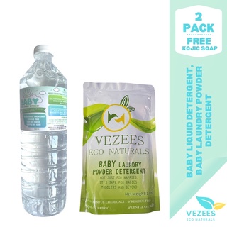 Vezees Duo Bundle 1L Baby Laundry Detergent,1k Baby Laundry Powder Detergent With Free KOJIC SOAP