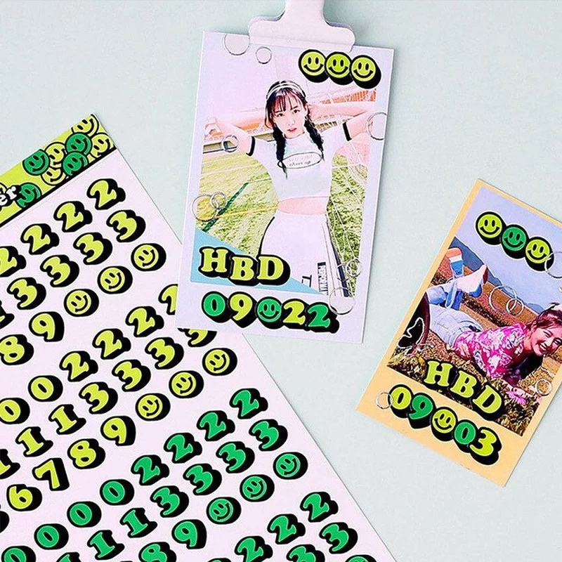 6 Sheets Kitsch Alphabet Retro Letters Alphabet Number Letter Cute