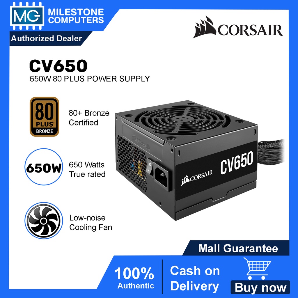 Corsair CV Series CV550/CV650 550Watts/650Watts 80 Plus Bronze ...