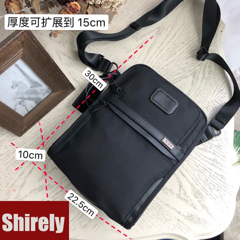 【Shirely.ph】【Ready Stock】Tumi alpha 3 men's business leisure travel waterproof One Shoulder Messenger computer bag, tumi sling bag