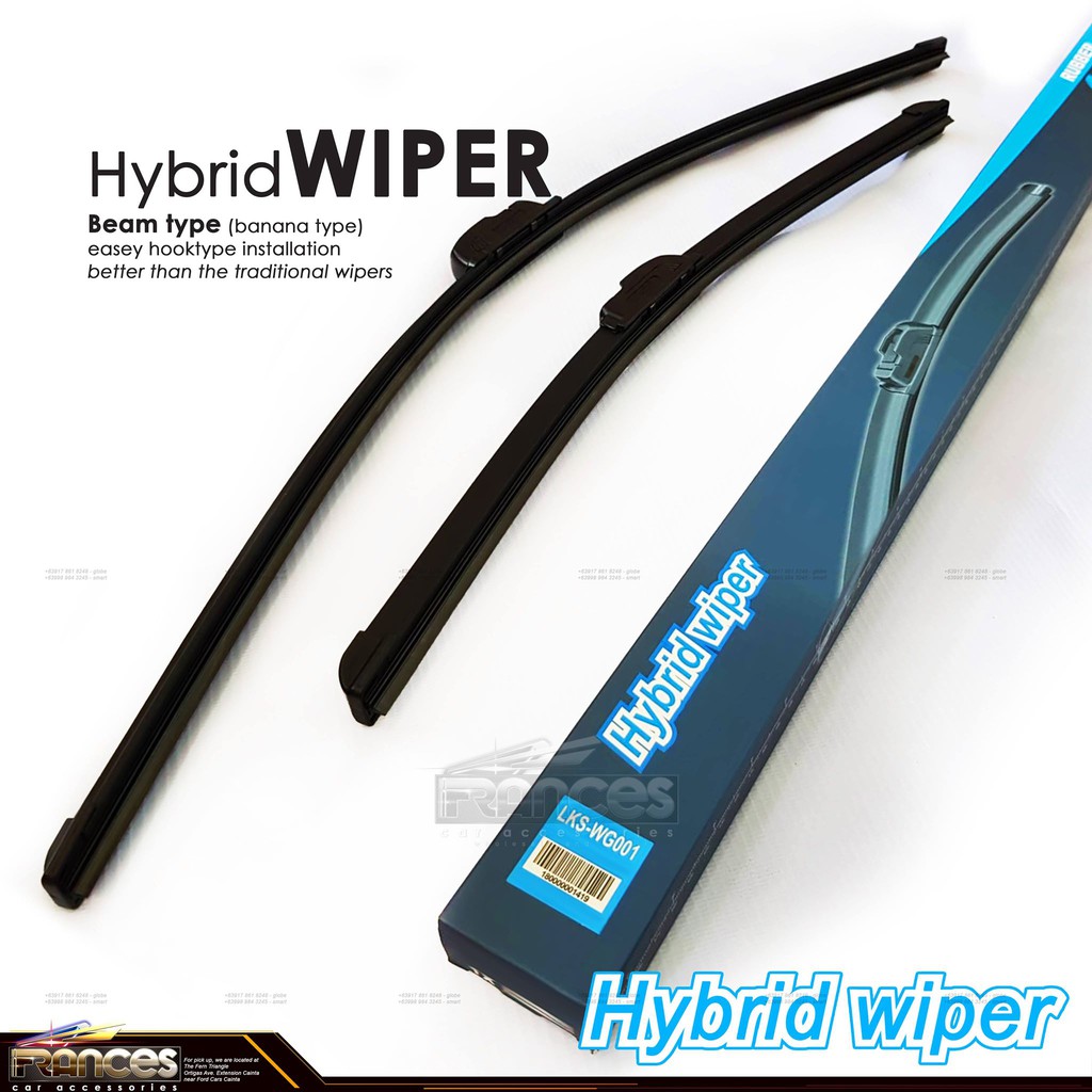PAIR TOYOTA INNOVA 20052020 HYBRID BANANA TYPE WIPER BLADE( 24+16