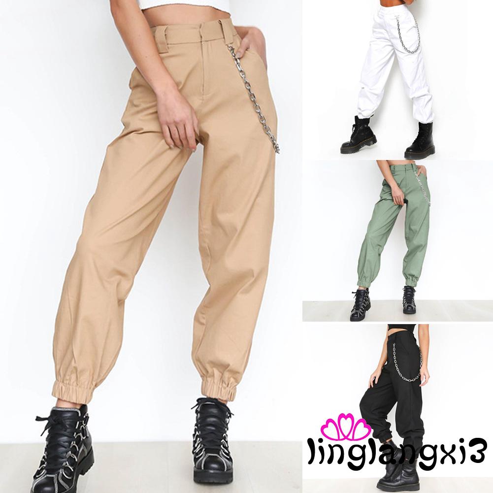 womens cargo pants with side pockets
