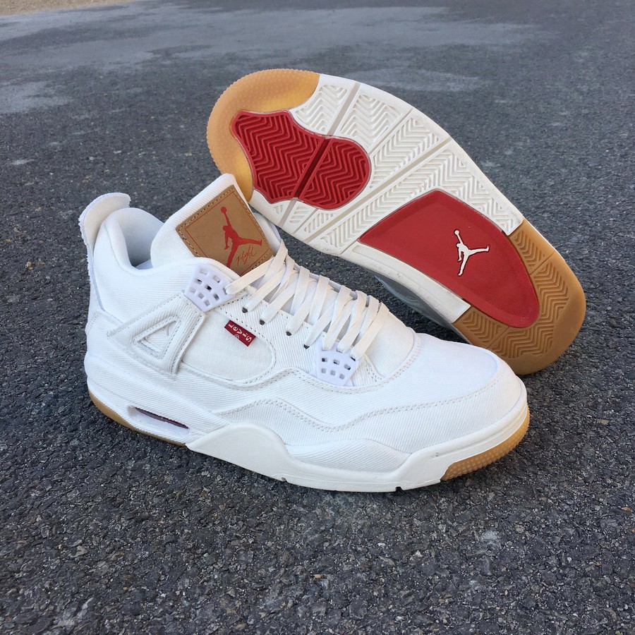 nike air jordan 4 levis white