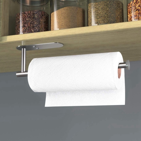 Paper Towel Holder Self Adhesive Kitchen Countertop Wall Mount Paper ...