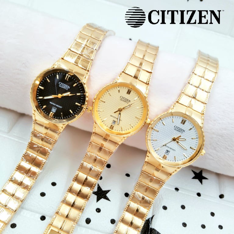 CITIZEN Ladies Watch Gold & White Dial Water Resistant | Shopee Philippines