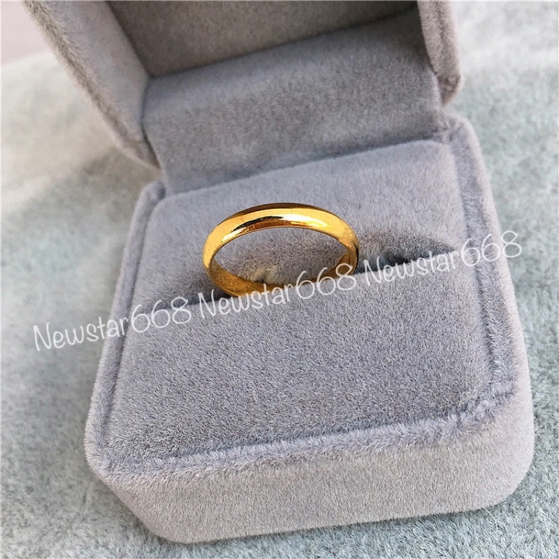 Newstar668 Classic Engagement Gold Ring Stainless Gold Couple Ring ...