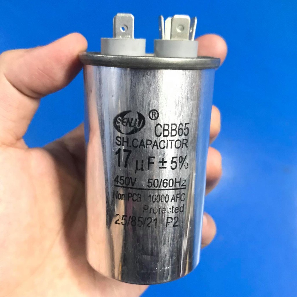 Aircon Dual Capacitor 450v 17uf CBB65 Terminal Type 50/60Hz Shopee