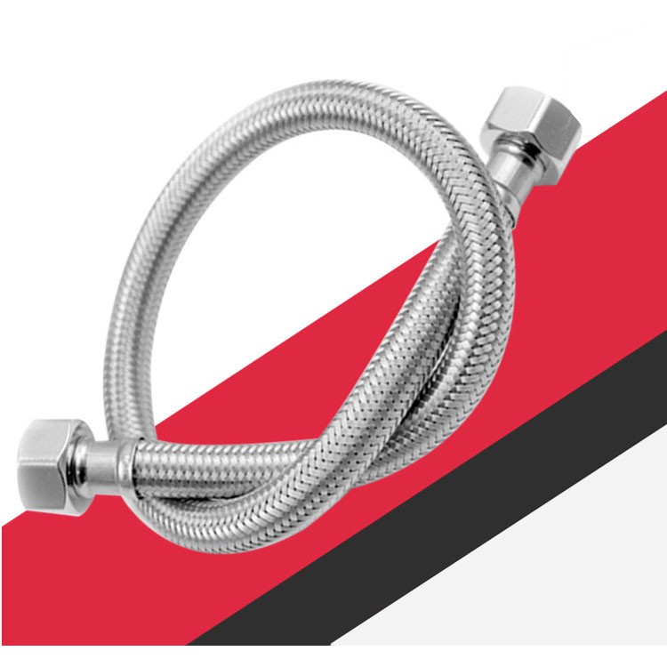 304 Stainless Water Heater Toilet Hose Wire Woven Metal Double Buckle