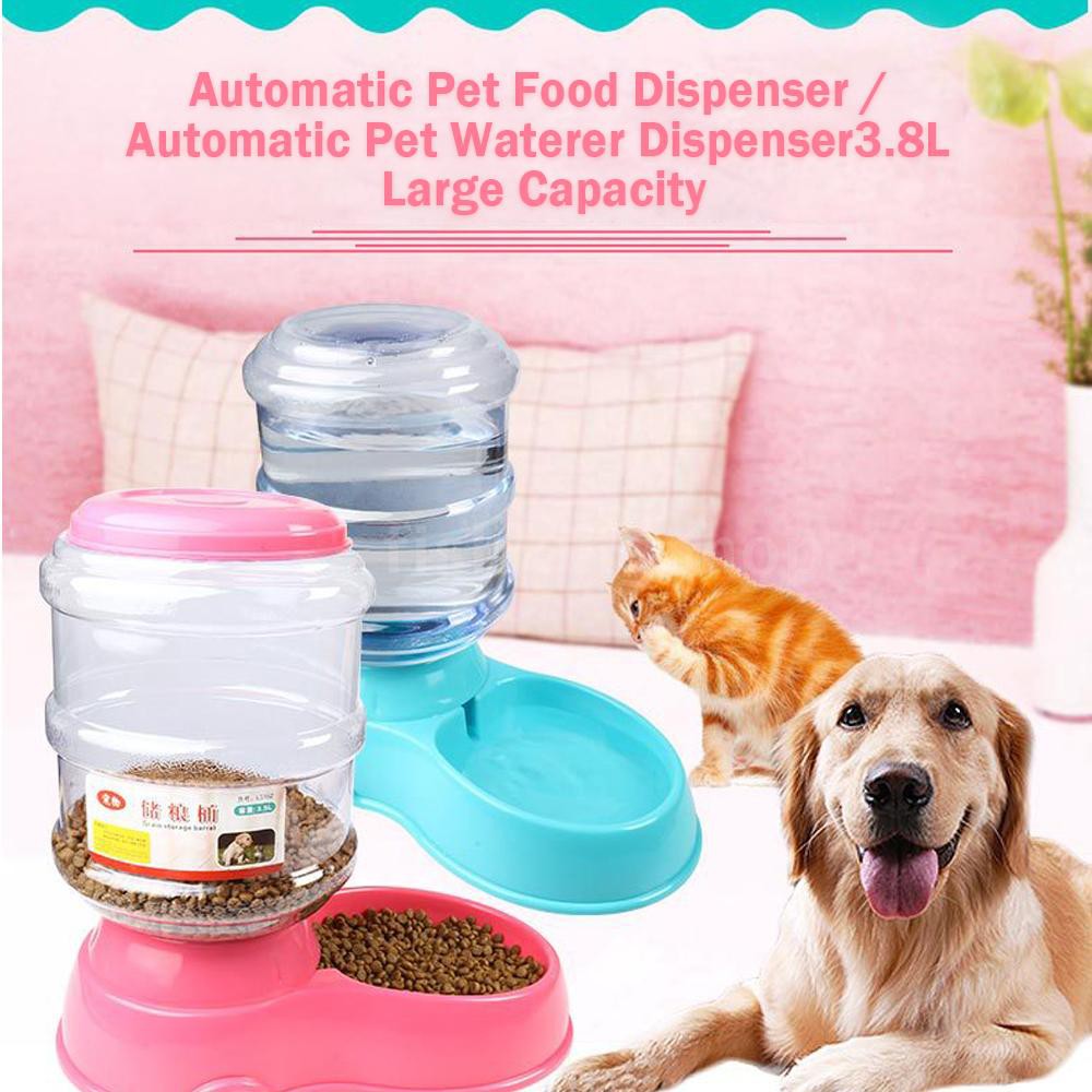 Automatic Pet Water Food Dispenser 3 8l Large Capacity Self