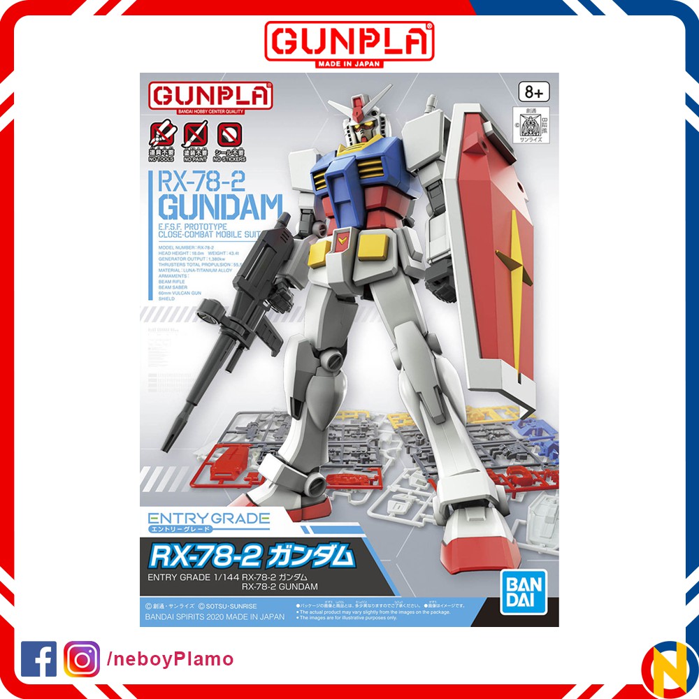 ENTRY GRADE 1/144 RX-78-2 GUNDAM | Shopee Philippines