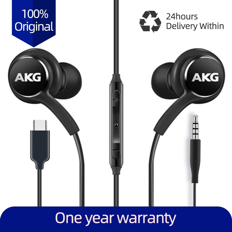 Earphones AKG Earphone Type C Headset 3.5mm Wired Headphones With