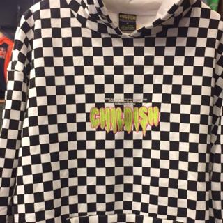 tgf checkered childish hoodie