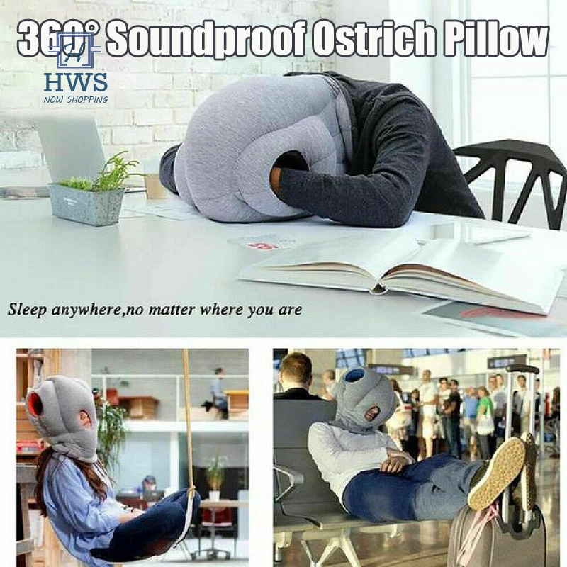 360 Degree Soundproof Pillow Head Support Airplane Flying Travel