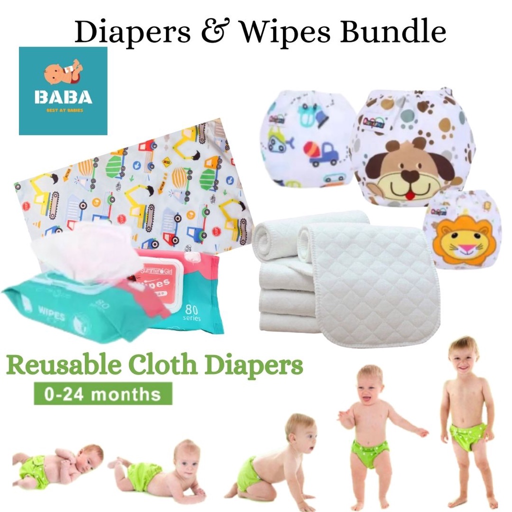 MnKC Baby Essential Bundle Diaper and Wipes 80pcs per pack(NonAlcohol