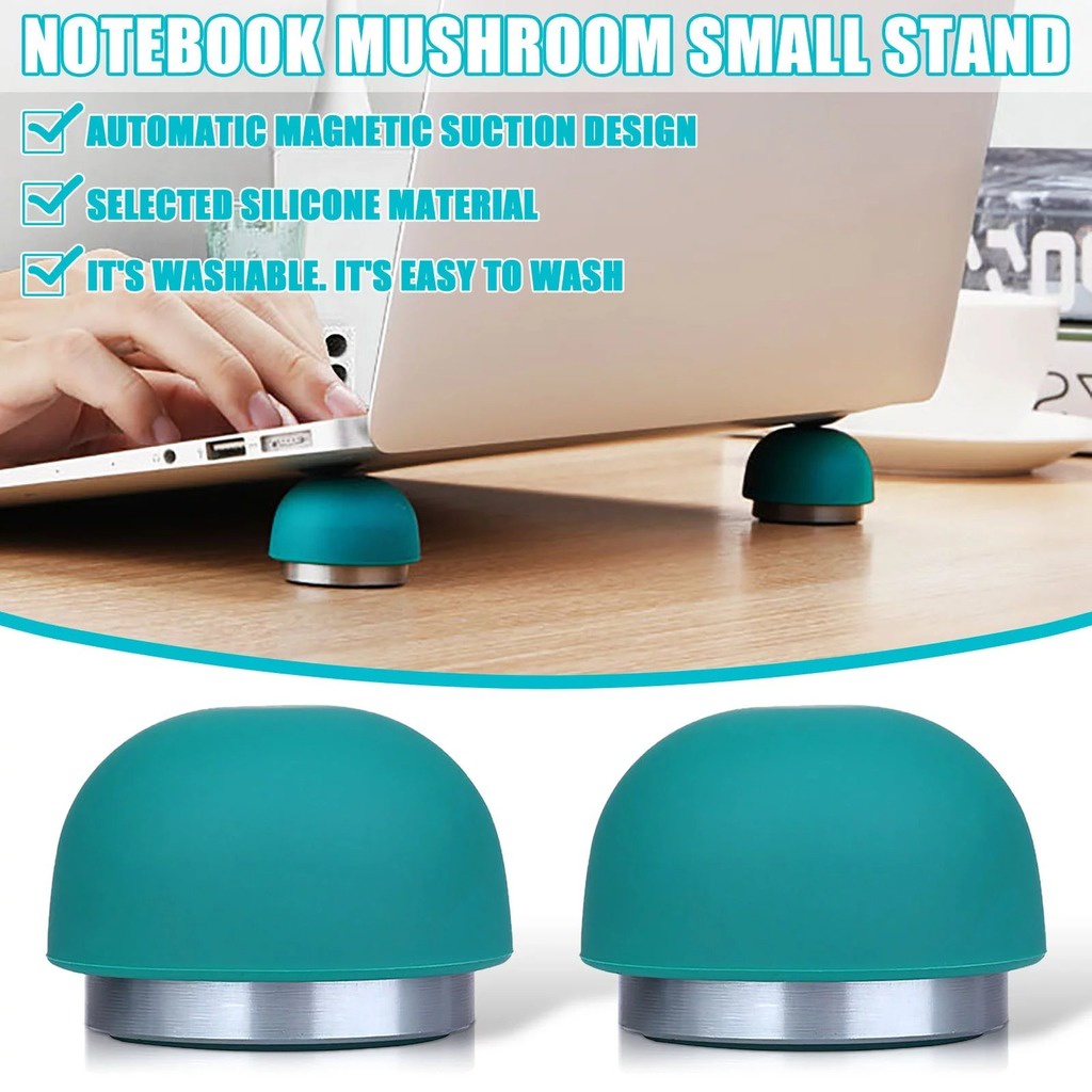 Universal Laptop Stand Holder Mini Portable Silicone Mushroom