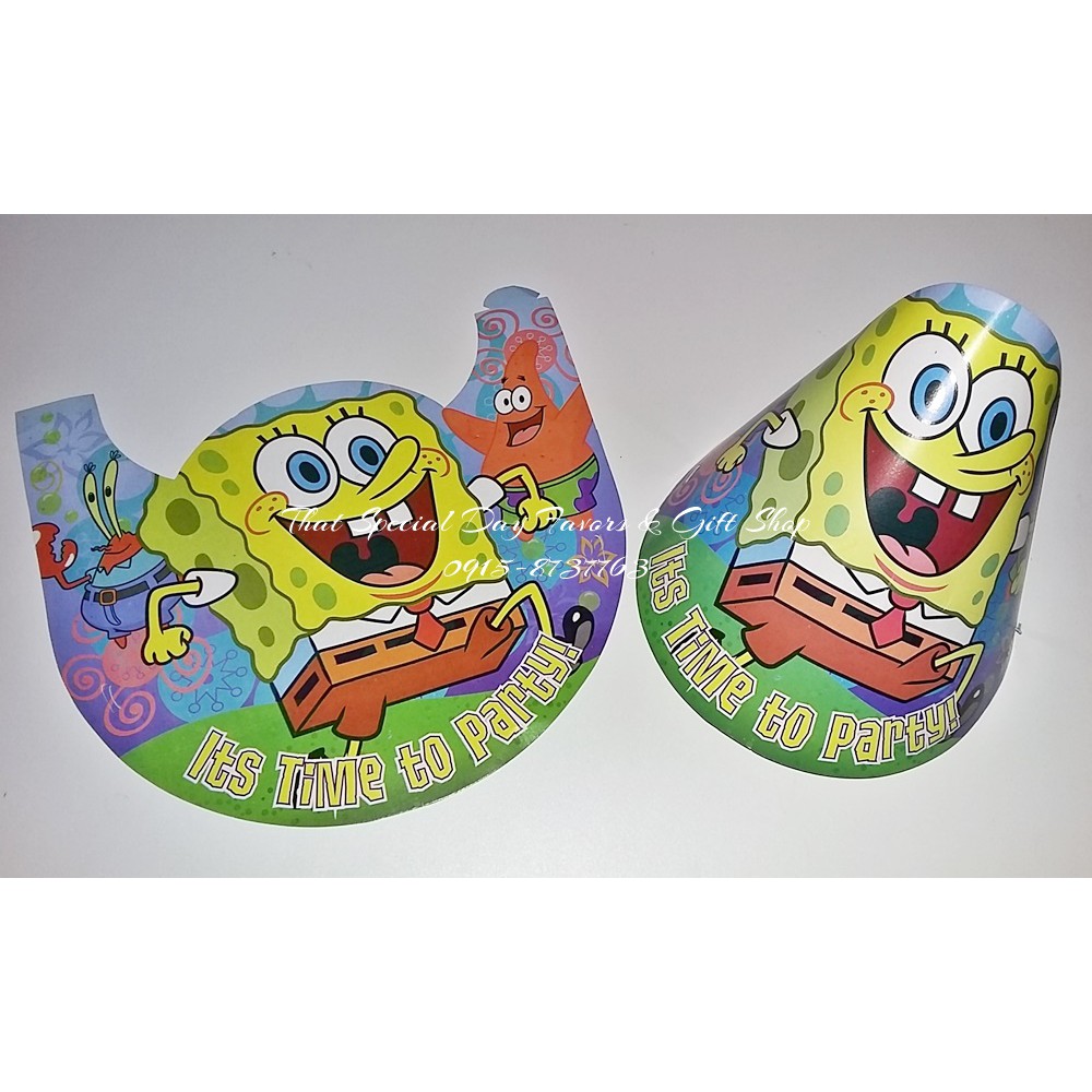 1 pack (10 pcs) Spongebob Party Hats Party Supplies Shopee Philippines