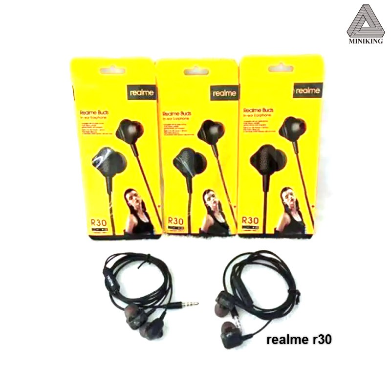Realme R30 wired headset Buds In-ear Earphone Stereo Earphones Hands ...