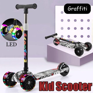 Kids Scooter Foldable Outdoor Adjustable Height Flash Wheel Scooter Boy&Girl For Kids 3 Wheel