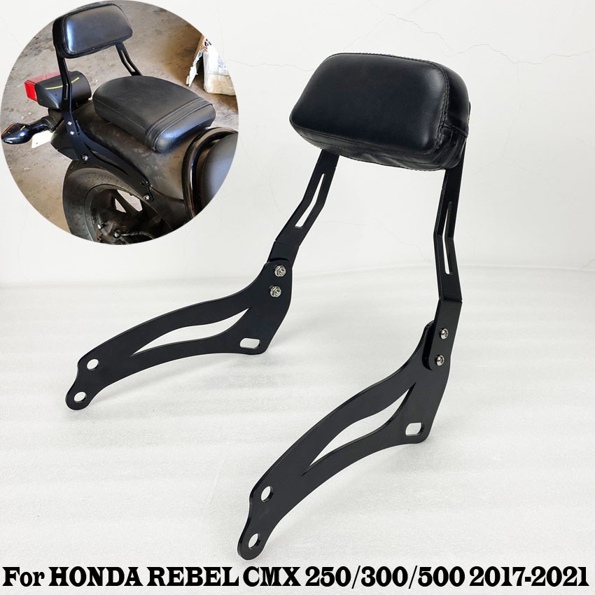 Type: Backrest + Luggage Rack mx-5c199fe8-fc4 Type B DE.SOUL Backrest Sissy Bar Luggage Rack Pad for Honda Rebel CMX300 CMX500 