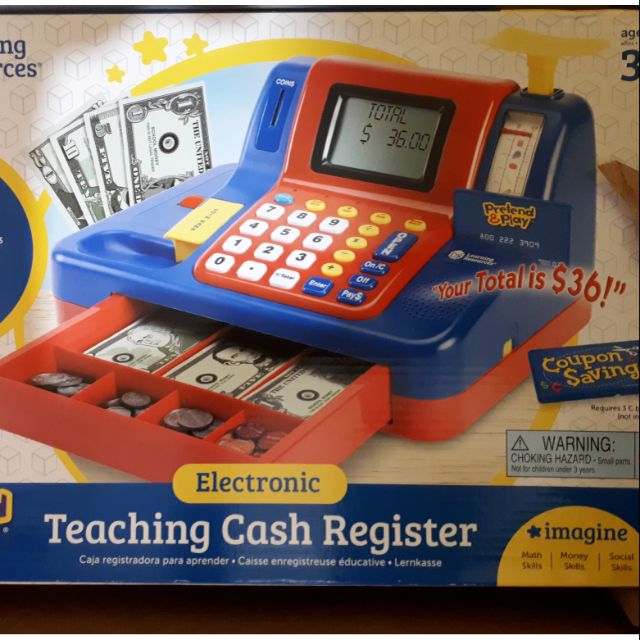 pretend and play teaching cash register