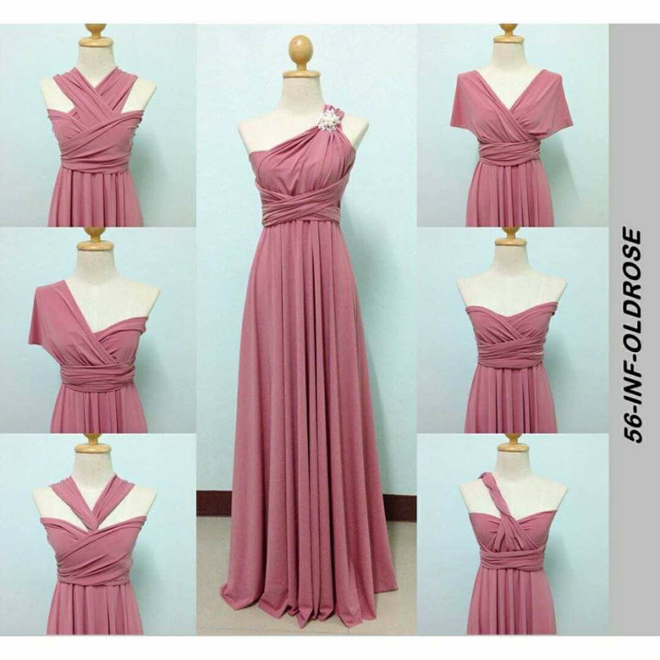old rose semi formal dress