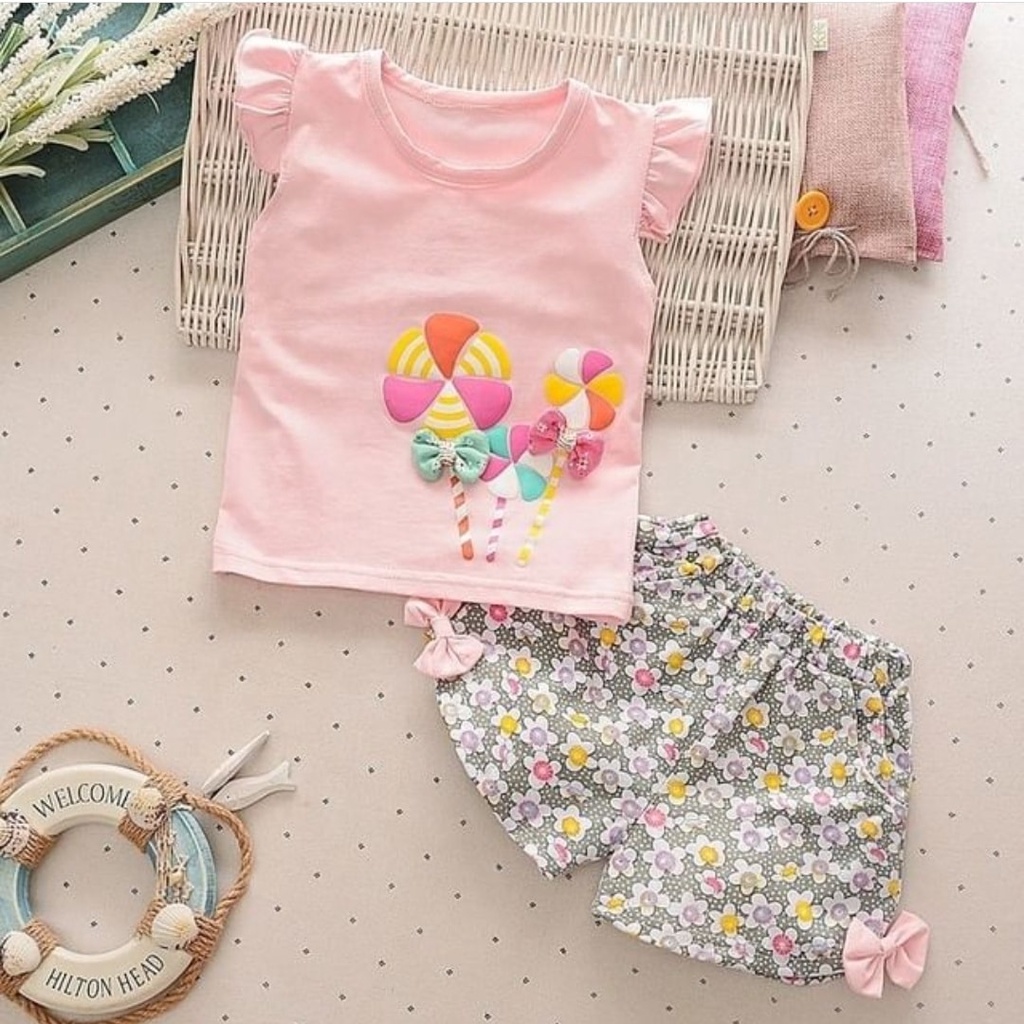 Kids cute Terno (Tshirt & Shorts) | Shopee Philippines