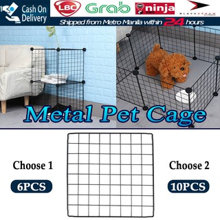 【Fast Delivery】DIY Pet Playpen Animal Crate DIY Metal Wire Kennel Extendable Pet Fence Bunny Cage