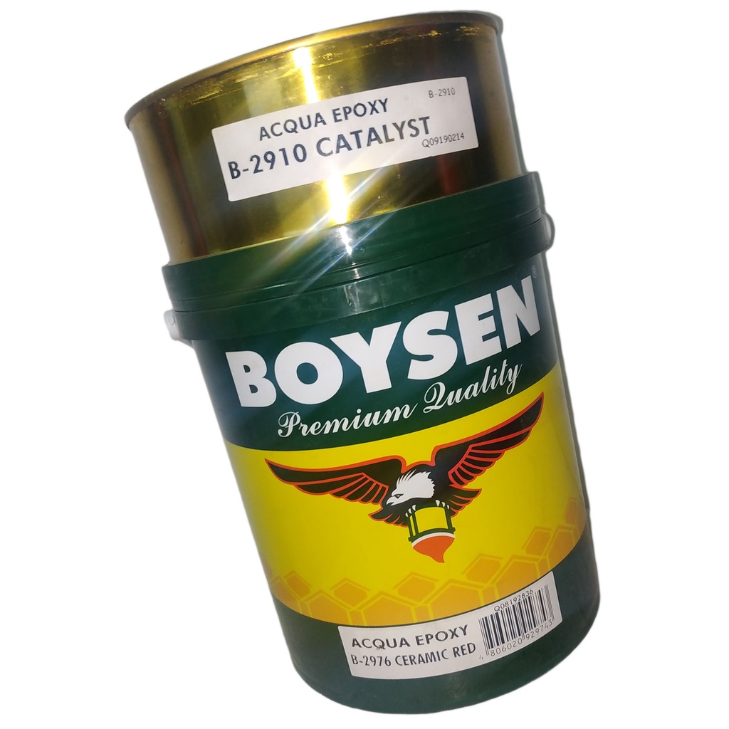 BOYSEN AQUA EPOXY B2976 CERAMIC RED WITH CATALYST B2910 ( 1 GALLON 1
