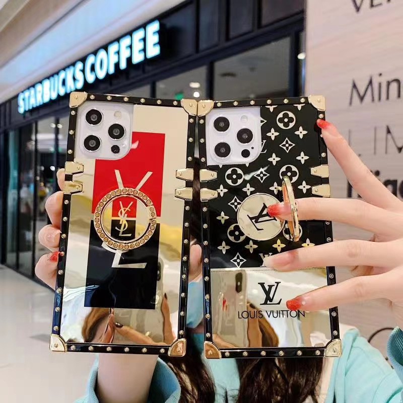 Iphone 13 12 11 Pro Max Se 6s I6 I7 I8 Plus Lv Ysl Rhinestone Stand Phone Case Shopee Philippines